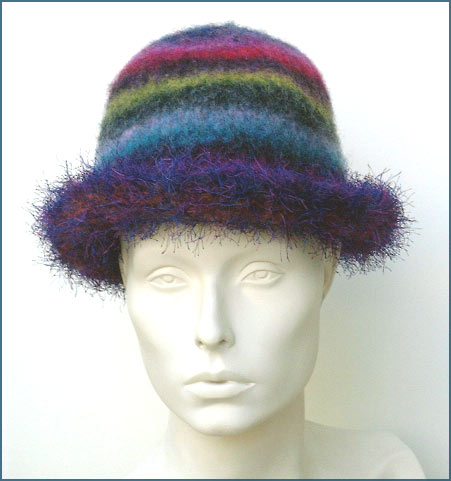 Felted Eyelash Roll Brim Hat
