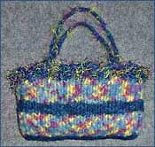 Felted Bag With Eyelash Yarn Trim