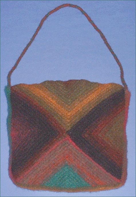 felted miter bag