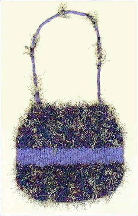 Wool & Eyelash Yarn Felted Bag